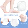 4 Pairs Gel Heel Protectors Breathable Heel Sleeves Pads Gel Heel Cushion Socks Heel Support Back Foot Sleeves for Heel Plantar Fasciitis Insoles Heel Pain Relief and Cracked Heels (White, Black)