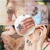 Cerlaza 56 Styles Temporary Tattoos for Women Adults, Fake Henna Tattoo Sleeves Semi Permanent Flower Tattoos Butterfly Stickers, Tatuajes Temporales Women Leg Makeup Waterproof
