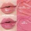 KIMUSE Lip Gloss Stick, 2PCS Moisturizing Lip Gloss & Balm, Non Sticky Lip Plumper Solid Lipstick Click Lip Balm, Buildable, Vegan & Cruelty-Free