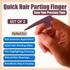My Hair Tools Quick Hair Braids Parting & Sectioning Rings Set- Stainless Steel Stitch Braid Tool Finger for Durable Dreadlocks Wig & Installation of Human Hair Extensions Braiding Tools