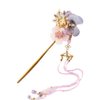 Beaupretty Retro Butterfly Hairpin,Beautiful Classical Headwpiece Vintage Cultural Hair Pin Bead Tassel Hair Sticks Pin for Hair Styling