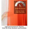 DUOBAO Orange Chiffon Backdrop Curtain 29x108-Inch 2 Panels Chiffon Fabric Drapes for Wedding Ceremony Voile Sheer Curtains 2 Panels Photography Backdrop Drapes