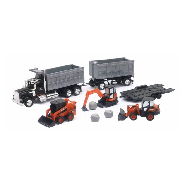 New Ray Kubota Construction Vehicle with 1:43 Kenwood Dump Truck Set