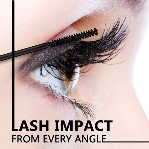 O'CHEAL Lash Lengthening Mascara, Voluminous Soft Lashes Makeup, Flake Free Formula, Hypoallergenic, Clump Free, Waterproof Long Lasting Natural for All Day - Intense Black (Pack of 2)