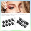 Hermosa Roseville Radiance imPRESS False False Eyelashes, Vegan Mink Eyelashes with 54 Clusters, 100% Handmade Faux Mink Materials with Natural Looking and Black Cotton Band, Easy Apply HMFD21