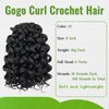 Gowit Gogo Curl Crochet Hair 8 Inch 6 Packs Short Curly Water Wave Crochet Hair for Black Women Beach Curl Ocean Wave Crochet Hair Deep Twist Synthetic Braiding Hair(8 inch,1B)