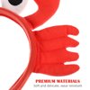 Gadpiparty Ear Headband Crab Headband Red Headband Crab Costume Accessories Animal Hair Band Headwear for Halloween Christmas Party Costume Dress Up Photo Props Animal Cosplay Hairband