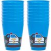 BLUE PANDA 16 Pack Plastic Police Cups for Kids, Car Party Favors for Birthday Party Supplies (16 oz)