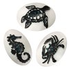 BVLFOOK Metal Sea Turtle Seahorse Crab Beach Themed Bathroom Wall Art Decor, Ocean Themed Wall Decorations for Home Bathroom,10 Inch, Set of 3