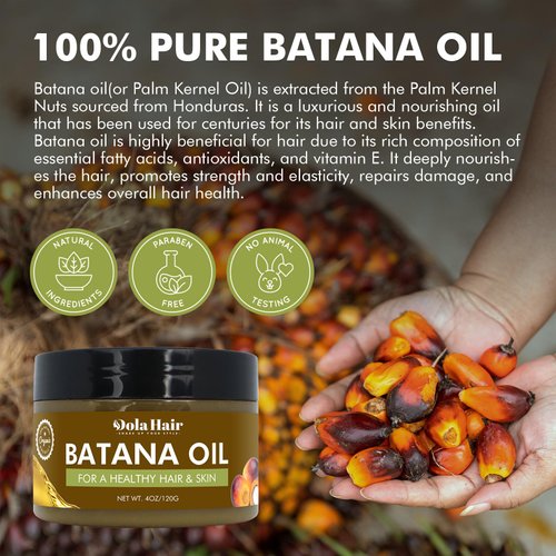 Batana Oil for Hair Growth Organics 100% Natural Pure Batana Hair Oil Batana Oil Nourishes Damaged Hair raw Batana Butter Prevent Hair Loss Natural Hair Growth Oil and Conditioner