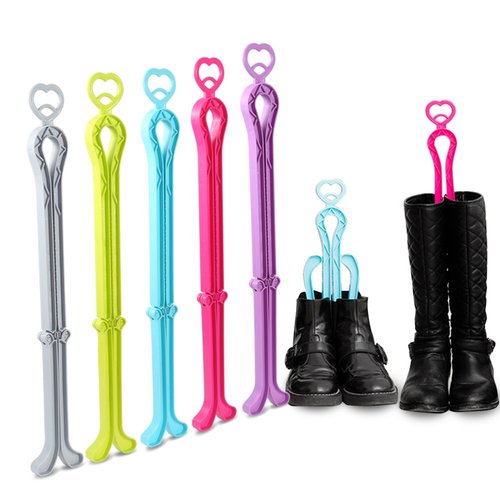 ONEDONE Folding Boot Shaper Boot Stands for Tall Boots Storage Boot holders Boots Knee High Shoes Clip Support Stand -5Pack
