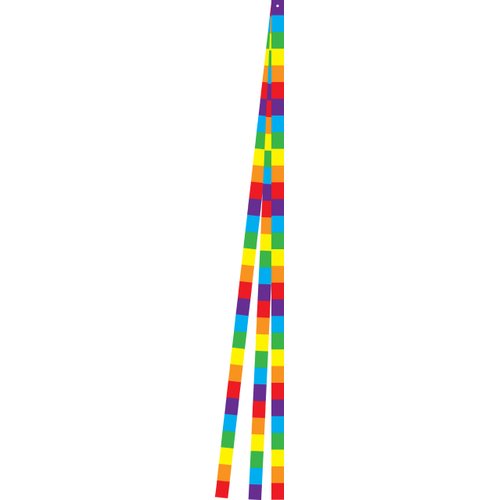 In the Breeze Rainbow Stripe Kite Tail Set,2" W x 15' H,2914