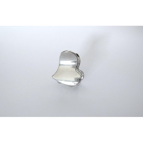 Generic Small mini heart silver metal hair claw clip (Clip quantity: 1 clip)