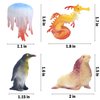 Ocean Sea Animals Figures, 60 Pack Mini Plastic Deep Underwater Life Creatures Set, STEM Educational Shower Bath Toys Gift for Baby Toddler Cupcake Toppers Party Supplies with Turtle Octopus Shark