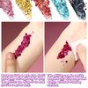 Teenitor Body Glitter Face Glitter Makeup Festival Glitter Gel, 12 Colors Face and Body Glitter Gel, Hair Glitter Gel, Glitter Gel Makeup, Glitter for Face and Hair, Body Makeup