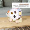 Childlike Behavior Wooden Pull Along Toy - Wood Tortoise and Rainbow Snail - Toddler Pull Behind Toys with Sorting Wheel - Wooden Toys - Stacking Toy Gift for Baby - 7.5 x 10 inch