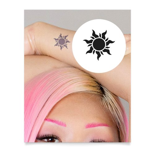 Inkbox Temporary Tattoos, Semi-Permanent Tattoo, One Premium Easy Long Lasting, Water-Resistant Temp Tattoo with For Now Ink - Lasts 1-2 Weeks, Gleam n Glow, 2 x 2 in