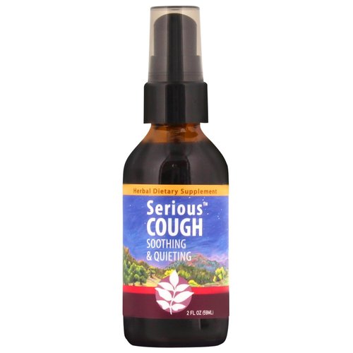 WishGarden Herbs - Serious Cough, Organic Herbal Cough Suppressant Supplement, Soothes and Calms Common Throat and Bronchial Irritation (2 Ounce Pump)