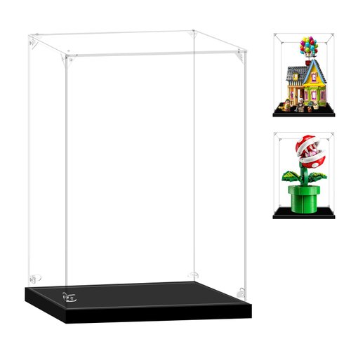 LILIKAKA Acrylic Display Case for Lego 43217 Up House or 71426 Piranha Plant, 8x6x12inches (20x15x30cm), Protect Your Collectibles from Dust with a Clear Showcase