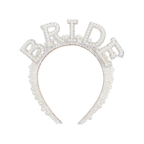 SHIDOW Pearl Bride Headbandty, Bride-to-Be Headband with Pearls - Bachelorette Party Decorations ...