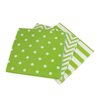 Dulousia Disposable Striped Chevron Polka Dot Green Paper Party Napkins 60 Count