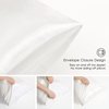 Love's cabin Body Pillow Cover, 20x54 inches Ivory White Soft Satin Body Pillow case with Envelope Closure, Silky Slip Cooling Body Pillow Pillowcases for Hair and Skin