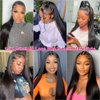 mengkai 30 Inch Straight Lace Front Wigs Human Hair Pre Plucked Bleached Knots 13x4 HD Lace Front Wigs Human Hair 180% Density Lace Frontal Wigs Human Hair with Baby Hair Glueless Wigs