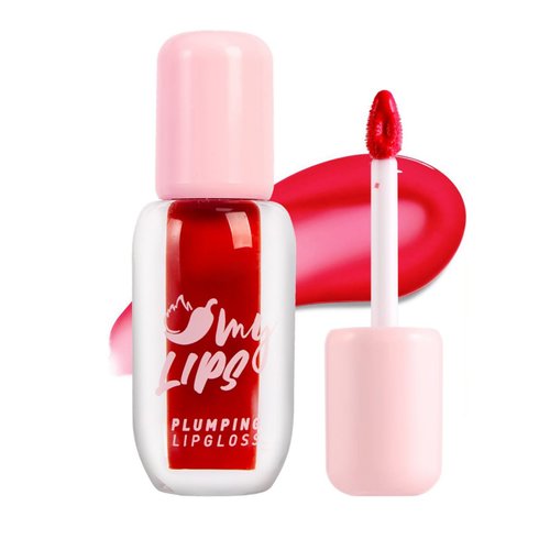 Prettyui 2024 Plumping Lip Gloss with Chili Extract, Instantly Fuller Lips Gloss, Hydrating & Nourishing Lip Tint, Natural Plumping Lip Lipstick, Lip Plumping Booster - Carnation