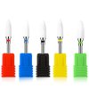 Gjinxi Ceramic Nail Drill Bits Set 5 Pcs Professional Corn Shape Ceramic Bits 3/32'' Acrylic Nail File Gel Removal Rotary Tool for Manicure Pedicure Cuticle Gel Nail Polishing(2.35mm)