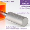 C & I Nature Nail Buffer Nail Drill Bit XXF Efile Small Barrel Diamond File-Teeth Safe for Nail Beauty Fans or Nail Techs Do Nail Art Preparation & Prep Nail Bed at Home or Nail Salon Double Hand Use