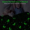 Unicorn Glow in The Dark Blanket, Unicorn Blanket for Girls/Kids Age 3-12, Toddler Soft Fleece Blanket Throw Birthday Gift 40"x60"