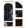 3 Pcs Hair Extension Storage Bag, Hair Extensions Holder with Hanger, 11.4 * 23.6 inches, Portable Wig Bags Storage with Transparent Zipper Closure (Black)