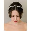 SWEETV Rhinestones Bridal Headband Silver Crystal Wedding Headpieces for Brides Hair Pieces for Bridesmaid Flower Girl Hair Accessories