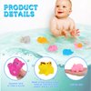 50 Pcs Baby Bath Toys Bulk Infant Bath Toys Water Float Squeak Rubber Animal Toys Bathtub Pool Toy for Toddlers Kids Bath Time Shower Party Favors Birthday Gifts, Random Style(Jungle Style)
