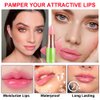 BINGBRUSH Color Changing Lipstick Queen,PH Mood Long Lasting Lip Gloss Korean Lip Balm Tinted Magic Makeup Moisturize Lipstick Set (2 Pcs Peach, 2 Count (Pack of 1))