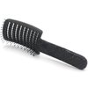 Bestbling Bling Styling Hair Smooth and Detangle Hair Brush for Women, Girl, Men, Arc-shaped Spareribs Comb (Black)