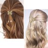 AHONEY 2 Pcs Small Metal Hair Clips, Gold Hair Claw Clips for hair with Tassels, Hair Accessories for Women and Girls Gifts (Floral)
