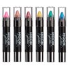 Iridescent Glitter Paint Stick/Body Crayon makeup for the Face & Body by Moon Glitter - 0.12oz - Set of 6