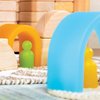 Kaplan Early Learning Discovery Stackers - Natural Tall Arch - 5 Pieces | Toddler Stacking and Sorting, Nesting Toys | Montessori Preschool Block Play