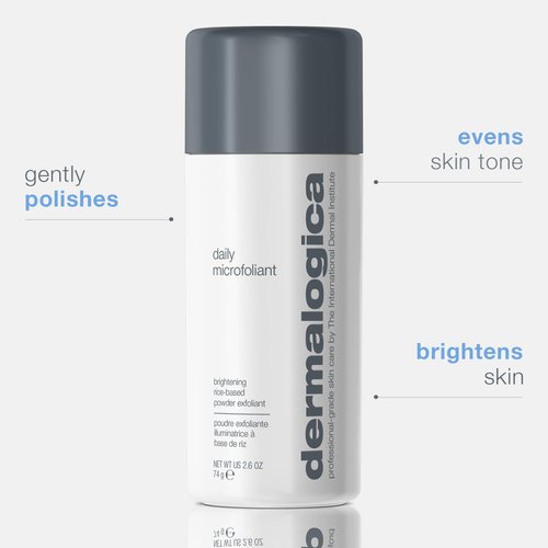 Dermalogica Daily Microfoliant, Face Exfoliator Scrub Powder with Salicylic Acid and Papaya Enzyme, Achieve Brighter, Smoother Skin Daily, 2.6 Oz