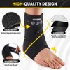 CAMBIVO Ankle Brace for Sprained Ankle, Adjustable Ankle Support with Compression Strap for Women & Men, Lace up Ankle Stabilizer for Achilles Tendonitis, Injury Recovery (Medium - Right)