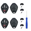 Replacement Keyless Entry Remote Case Cover fits Mitsubishi Eclipse Endeavor Galant Lancer Outlander Key Fob Shell (4 Buttons Pack 2)