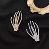 4Pcs Skeleton Hand Hair Clips Crystal Skeleton Hair Clips Punk Horror Halloween Hair Clips for Women Halloween Alligator Hair Clips Halloween Hair Accessories for Women Skeleton Accessories
