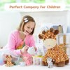 Tezituor Giraffe Stuffed Animal with Babies, 18in Mommy Stuffed Giraffe with 3 Cute Baby Giraffe Plush Toys, Boy Girl Giraffe Toy for Kids, Giraffe Gifts for Birthday Christmas Party Decor