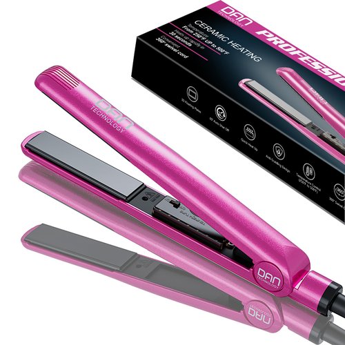 Dan Technology 2 in 1 Hair Straightener,Dual Voltage Flat Iron,1 inch Flat Iron,Adjustable Temperature Hair Straightener Iron,Ceramic Hair Straightener,Professional Flat Iron for Black Women Hair
