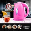 OVENTE Electric Kettle, Hot Water, Heater 1.7 Liter - BPA Free Fast Boiling Cordless Water Warmer - Auto Shut Off Instant Water Boiler for Coffee & Tea Pot - Pink KP72P