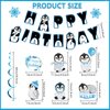 Penguin Happy Birthday Banner Streamers Party Decorations, Penguin Baby Shower Party Supplies, Penguin Party Favors for Kids, Teens, Penguin Gifts