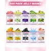 Jelly Mask for Facials Professional, Moisturizing & Hydrating Peel Off Jelly Mask SPA Set - 10 Treatments (Rose, Hyaluronic Acid, 24K Gold, Lavender, Kiwi, VC, Bamboo, Himalayan, Chamomile, Tea Tree)