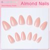 LuckForever 360pc Almond Press on Nails Short Fake Nails Nude Glue on Nails XS Short Acrylic Nails Press ons Nail Almond Artificial Fingernails Nude False Nails Tips with Nail Glue Adhesive File