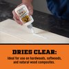 Gorilla Dries Clear Wood Glue, 4oz Bottle (Pack of 2)